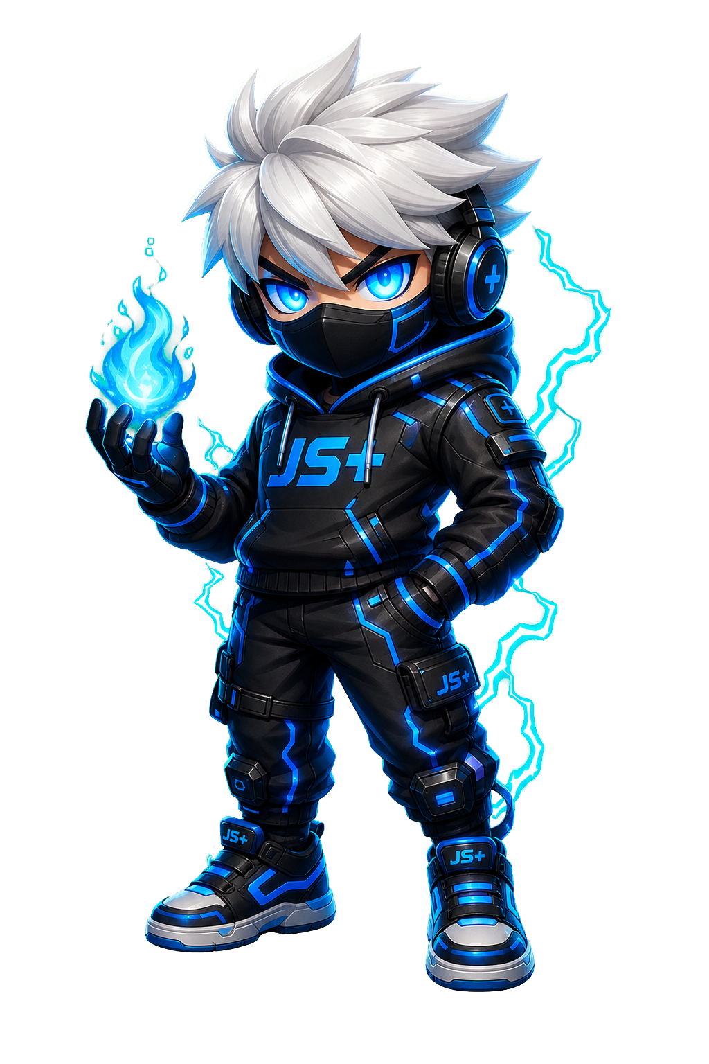 JS+ cyber ninja mascot